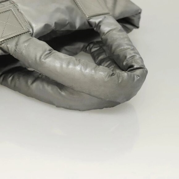 CHANEL Cococoon Tote Bag Nylon Gray Silver CC Auth - Picture 7 of 15